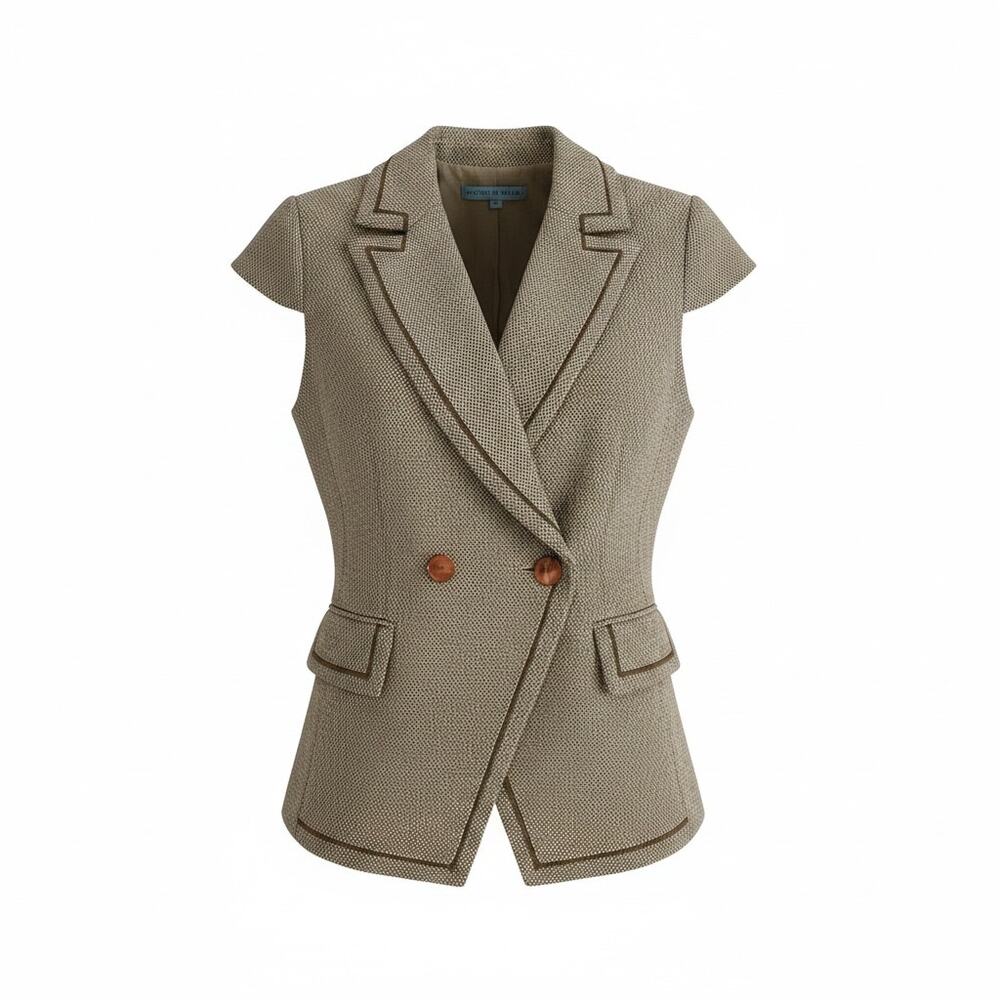 Antonio Melani Women's Lined Tweed Vest with pockets Size 4